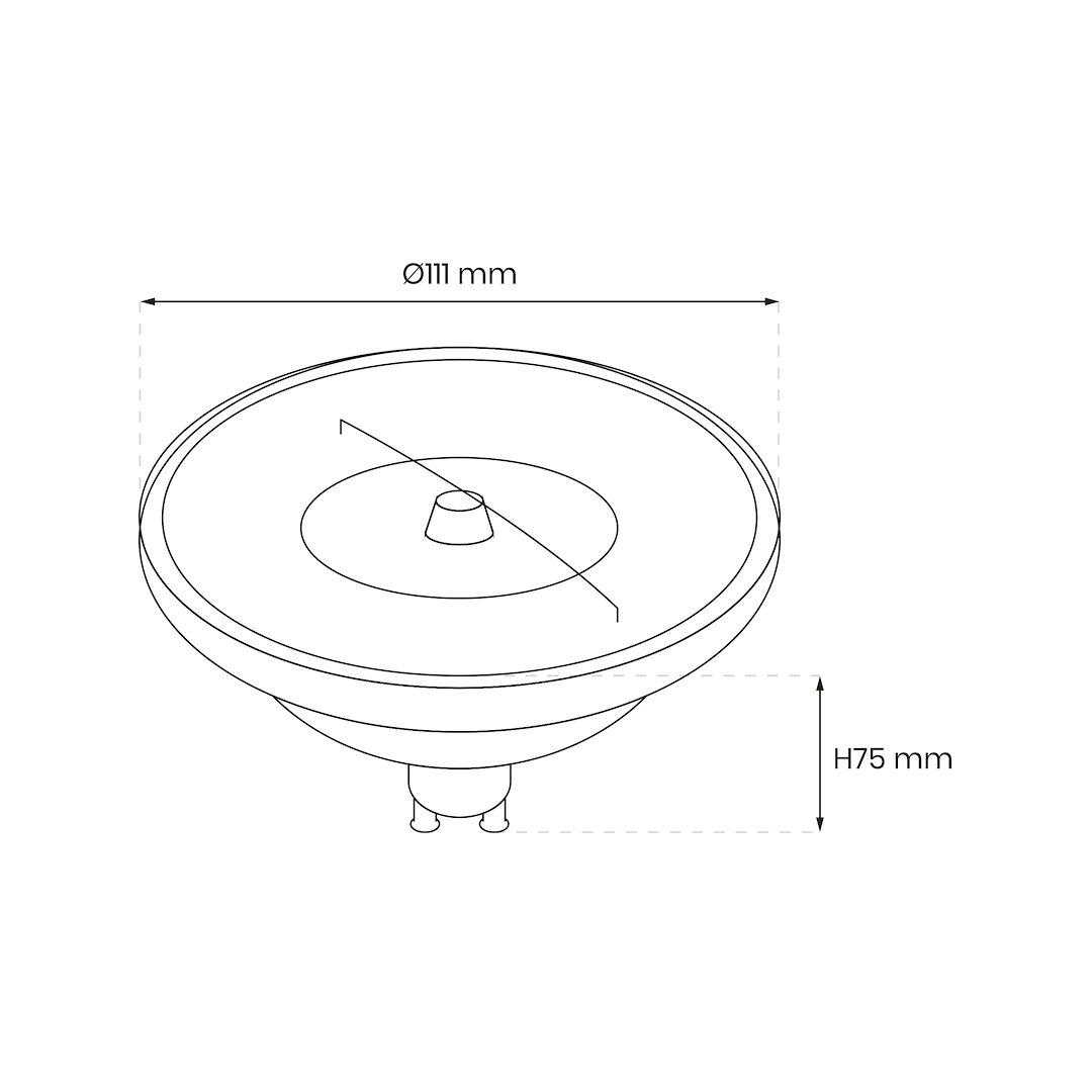 ŻARÓWKA AR111 - 10,5W GU10 4000K/ Czarny z odbłyśnikiem Milagro - obrazek 3