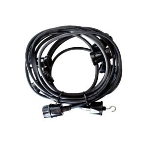 Girlanda Profesjonalna IP44 17M + Hak Końcowy Czarny Milagro