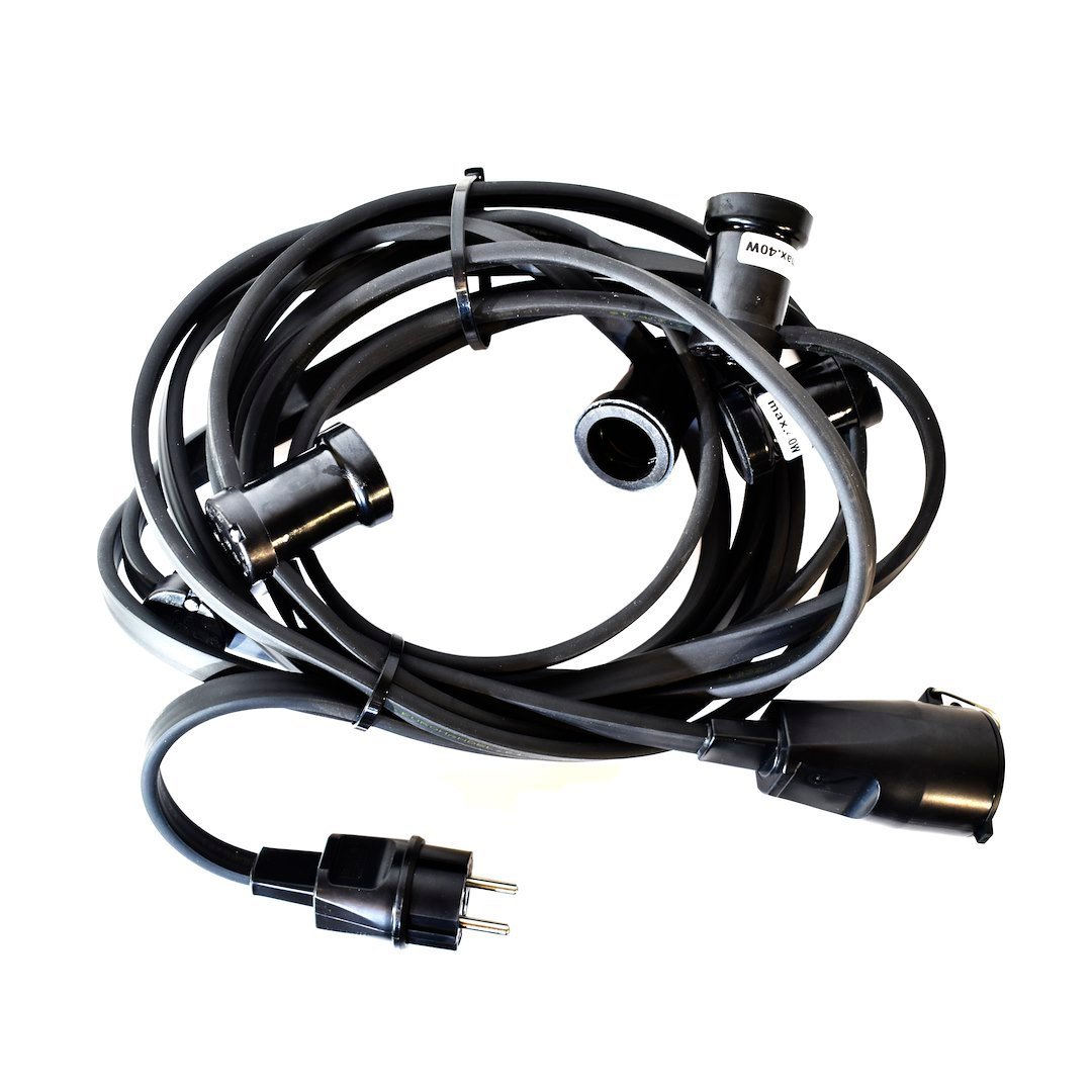 Girlanda Profesjonalna IP44 17M + Gniazdo Czarny Milagro