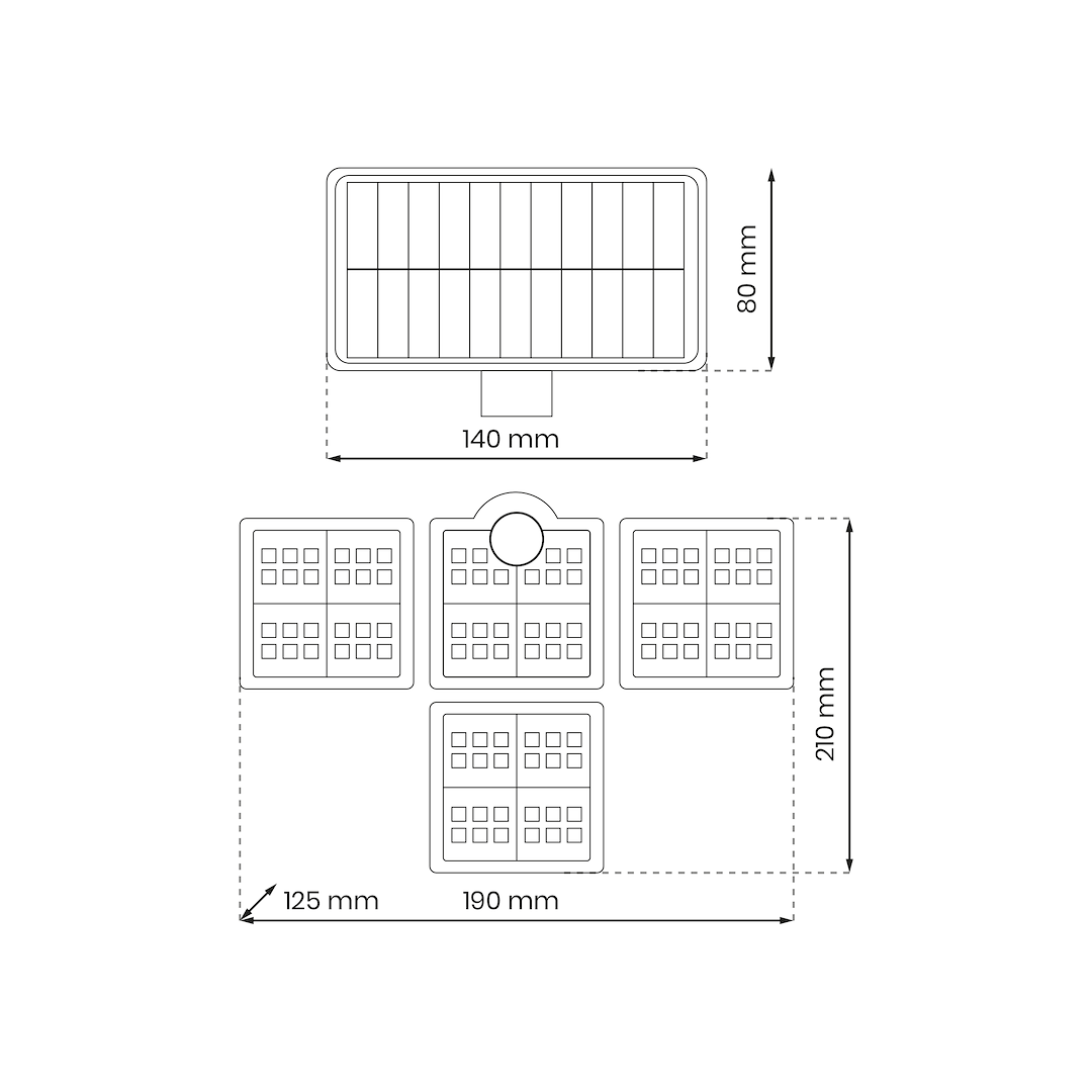 Naświetlacz Solarny Flexi Poczwórny Milagro - obrazek 8