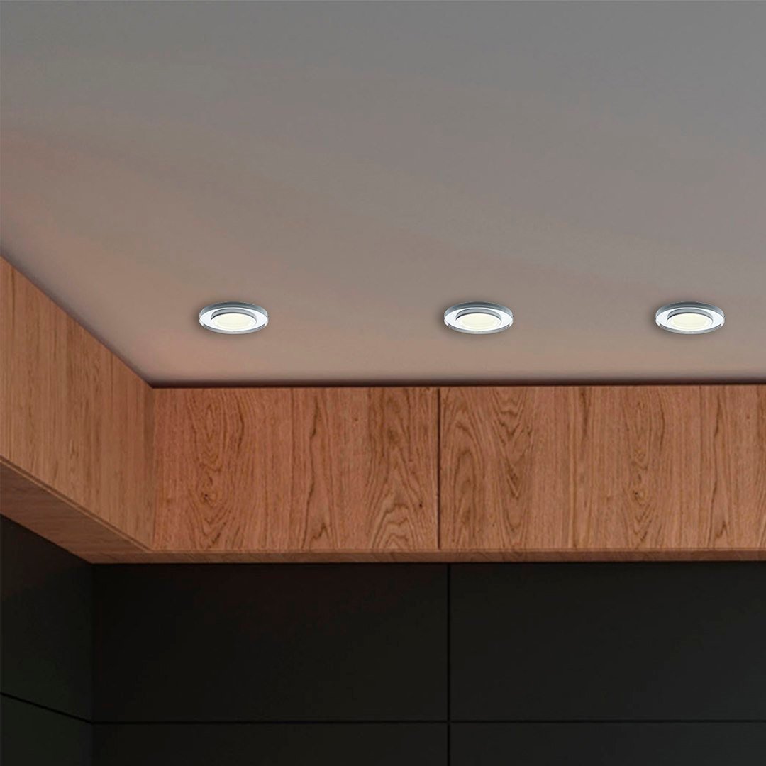 Oczko sufitowe szklane OKRĄGŁE. Kolor: SREBRNY Milagro - obrazek 6