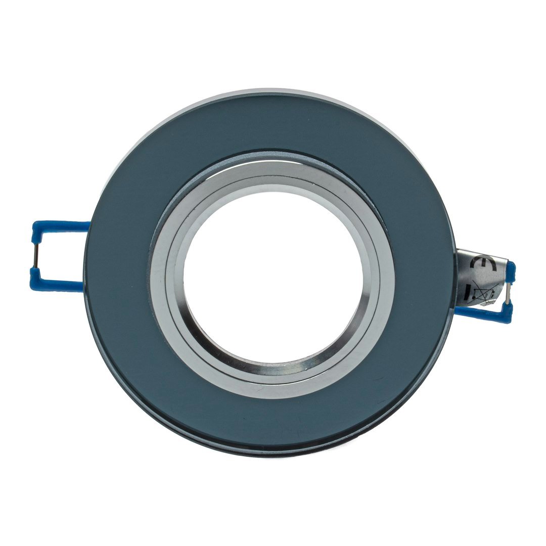 Oczko sufitowe szklane OKRĄGŁE. Kolor: CZARNY Milagro - obrazek 2