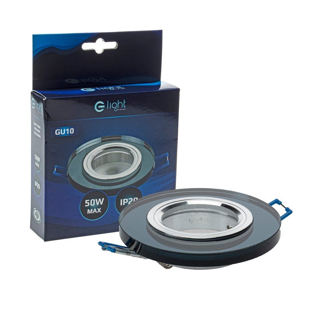 Oczko sufitowe szklane OKRĄGŁE. Kolor: CZARNY Milagro - obrazek 4