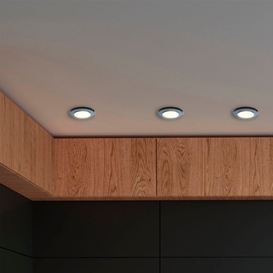 Oczko sufitowe szklane OKRĄGŁE. Kolor: CZARNY Milagro - obrazek 6