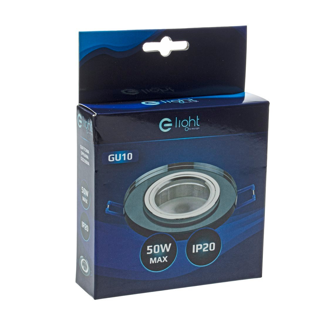 Oczko sufitowe szklane OKRĄGŁE. Kolor: CZARNY Milagro - obrazek 10