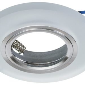 Oczko sufitowe szklane OKRĄGŁE. Kolor: BIAŁY Milagro