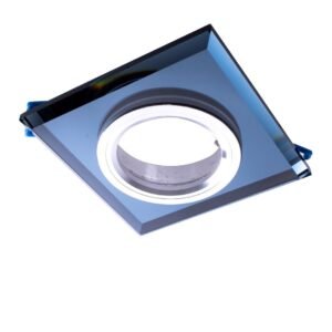 Oczko sufitowe szklane KWADRATOWE. Kolor: CZARNY Milagro