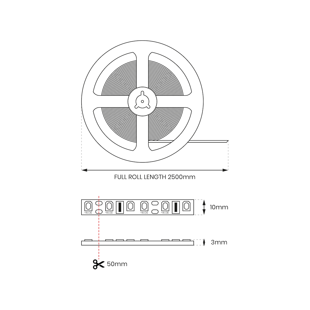 TAŚMA 2,5m 60LED. 36W. Barwa: RGB. IP65 Milagro - obrazek 4