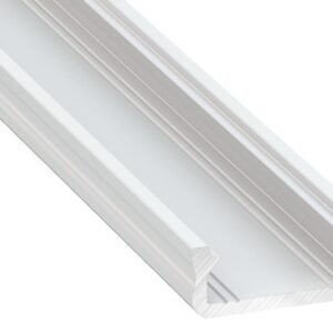 PROFIL ALUMINOWY BIAŁY TYP D 1m + KLOSZ MLECZNY (D BIAŁY-1M) Milagro