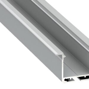 PROFIL ALUMINIOWY SREBRNY TYP K 2m + KLOSZ MLECZNY, SPRĘŻYNA MONTAŻOWA Milagro