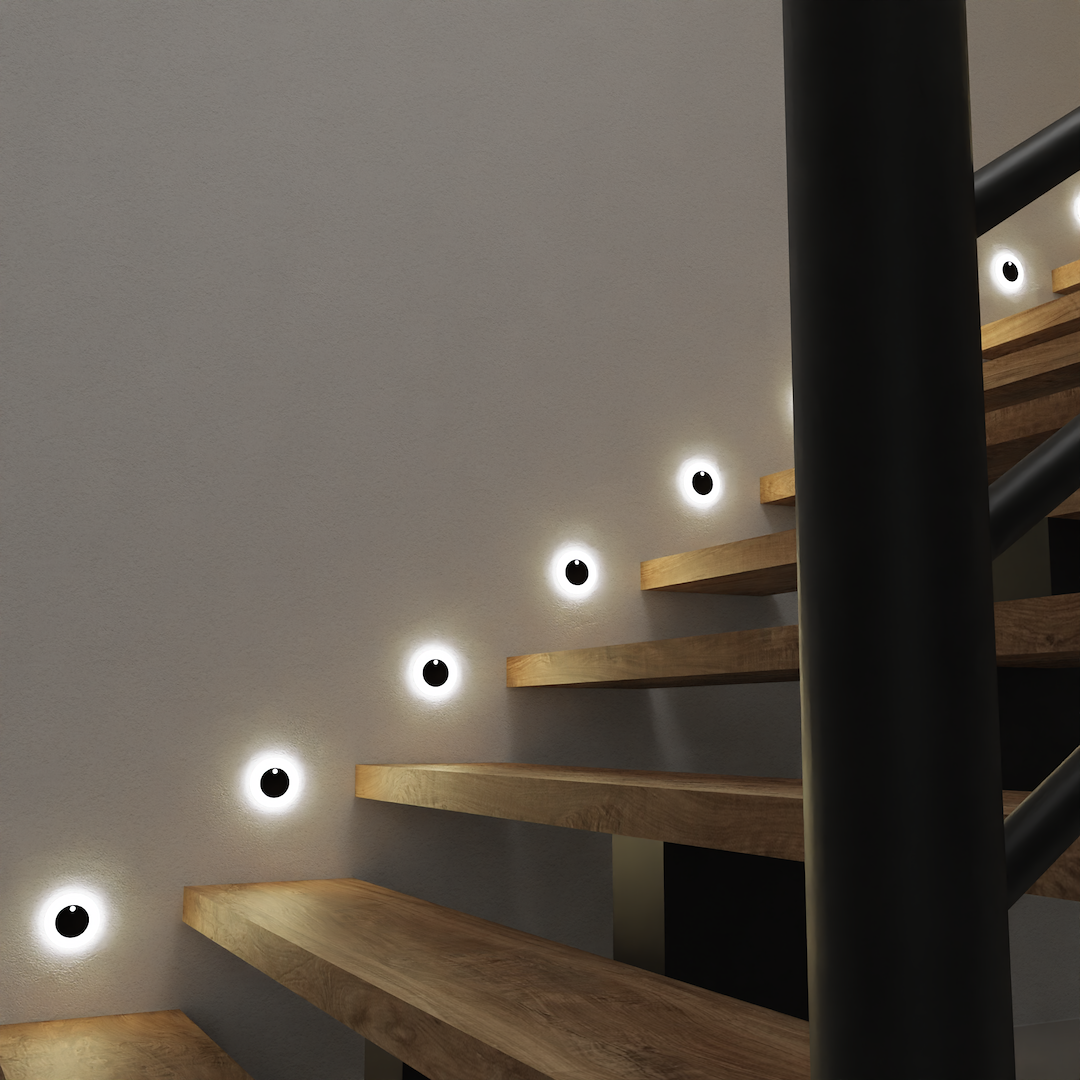 Oprawa schodowa OTI BLACK Barwa Ciepła 3000K 12V z czujnikiem ruchu Milagro - obrazek 4