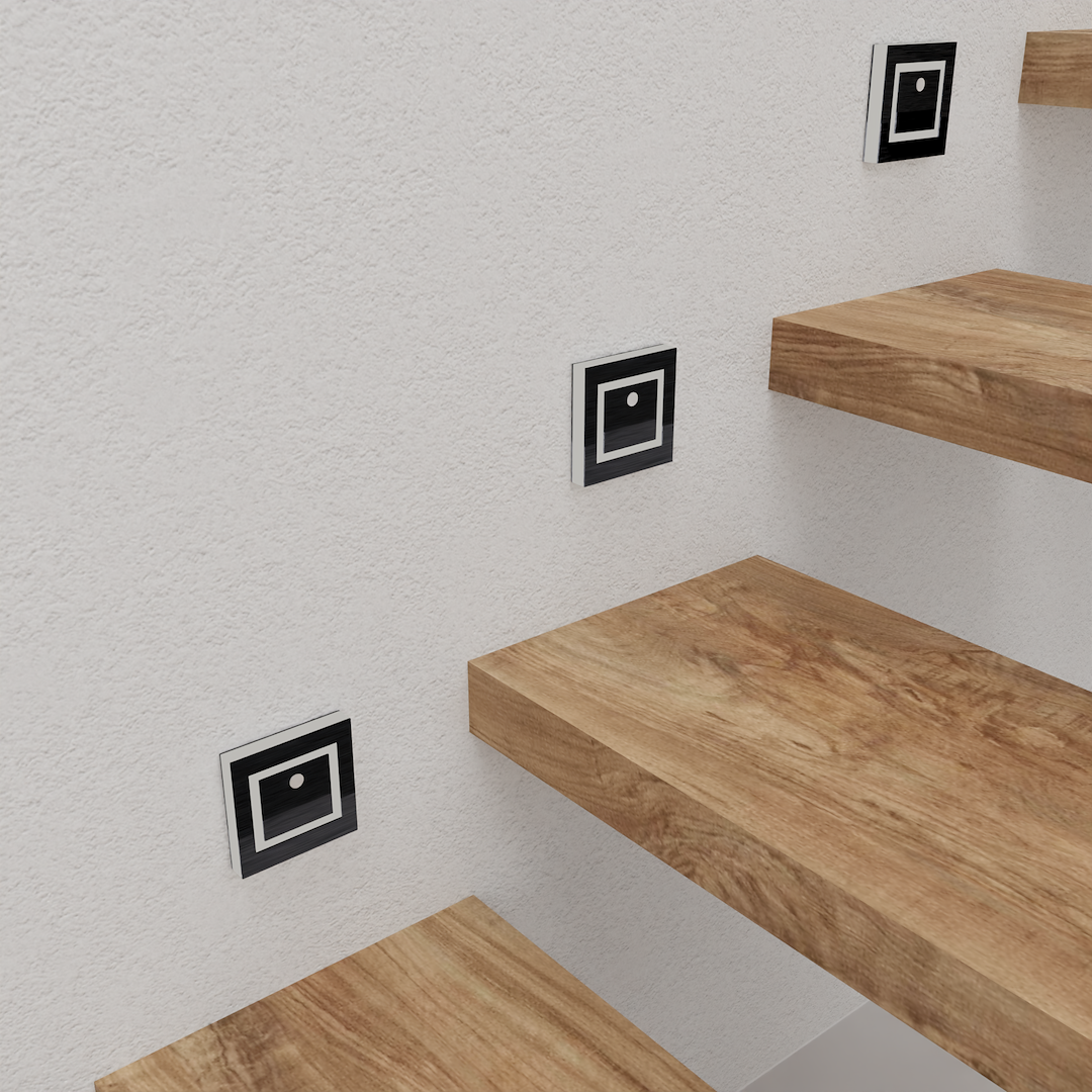 Oprawa schodowa EVRA BLACK Barwa Neutralna 4000K 12V z czujnikiem ruchu Milagro - obrazek 3