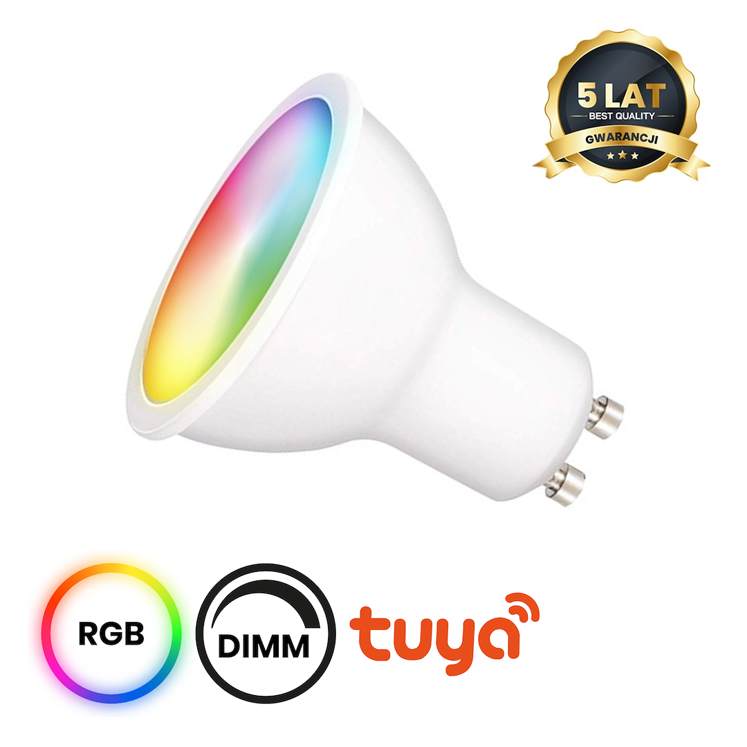 Żarówka LED Wi-FI GU10 5W Smart Tuya RGB+CCT+DIM Milagro
