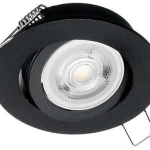 Oczko sufitowe okrągłe ruchome IP20 Black Milagro