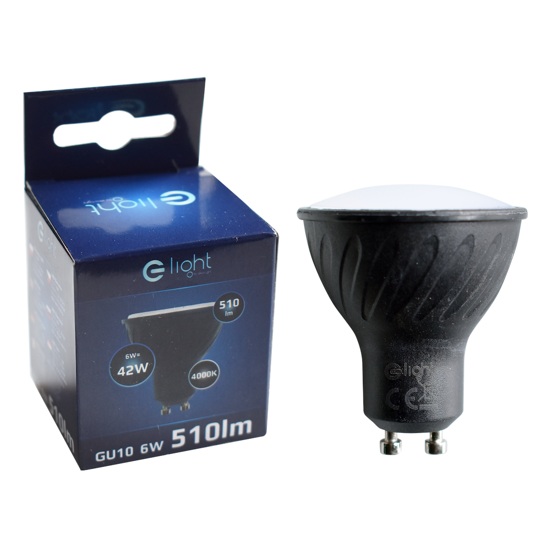 Żarówka Led 6W GU10. Barwa: Neutralna Czarny Milagro - obrazek 5