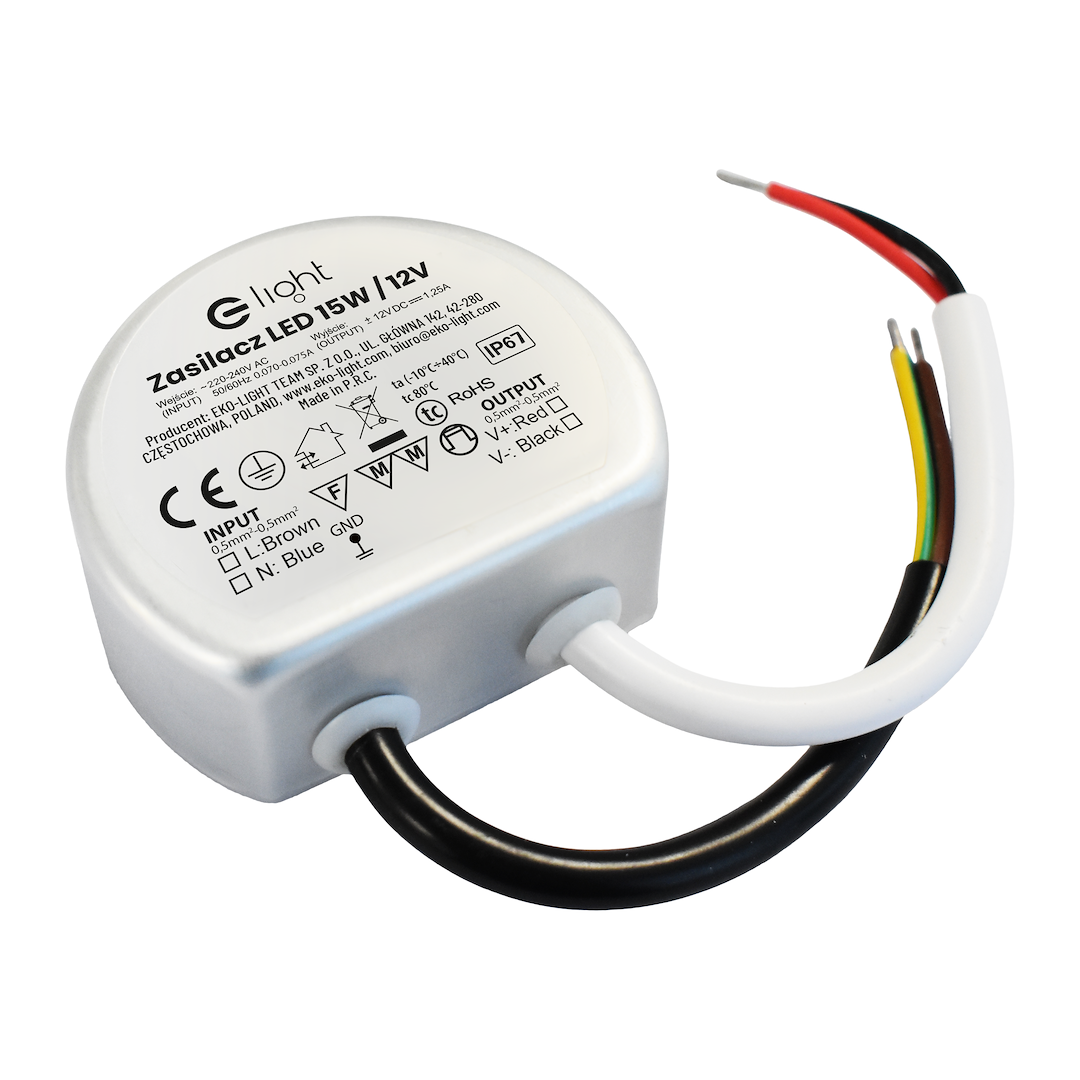 ZASILACZ MONTAŻOWY 15W IP67 Milagro - obrazek 2