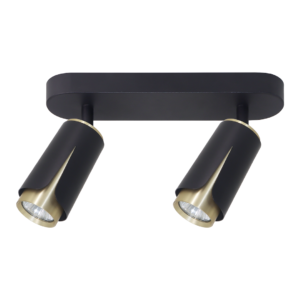 Flower Czarny Złoty Spot 2xGU10 Milagro