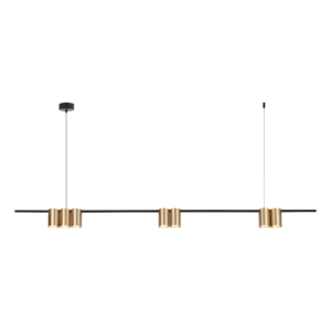 Lampa wisząca (listwa) Genesis Czarny Złoty 7xGU10 Milagro