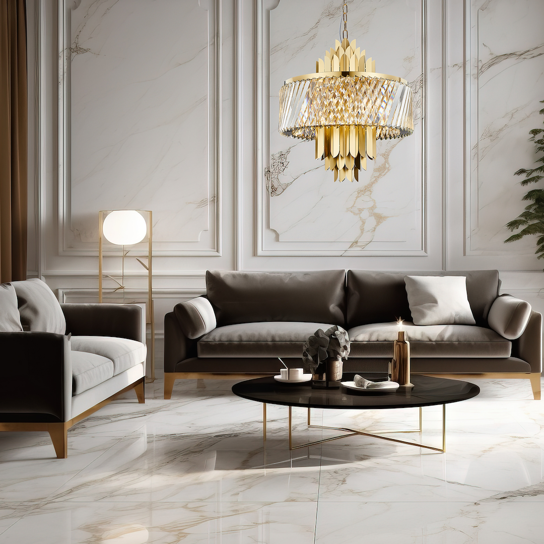 Żyrandol MARGOT GOLD 9xE14 Milagro - obrazek 3