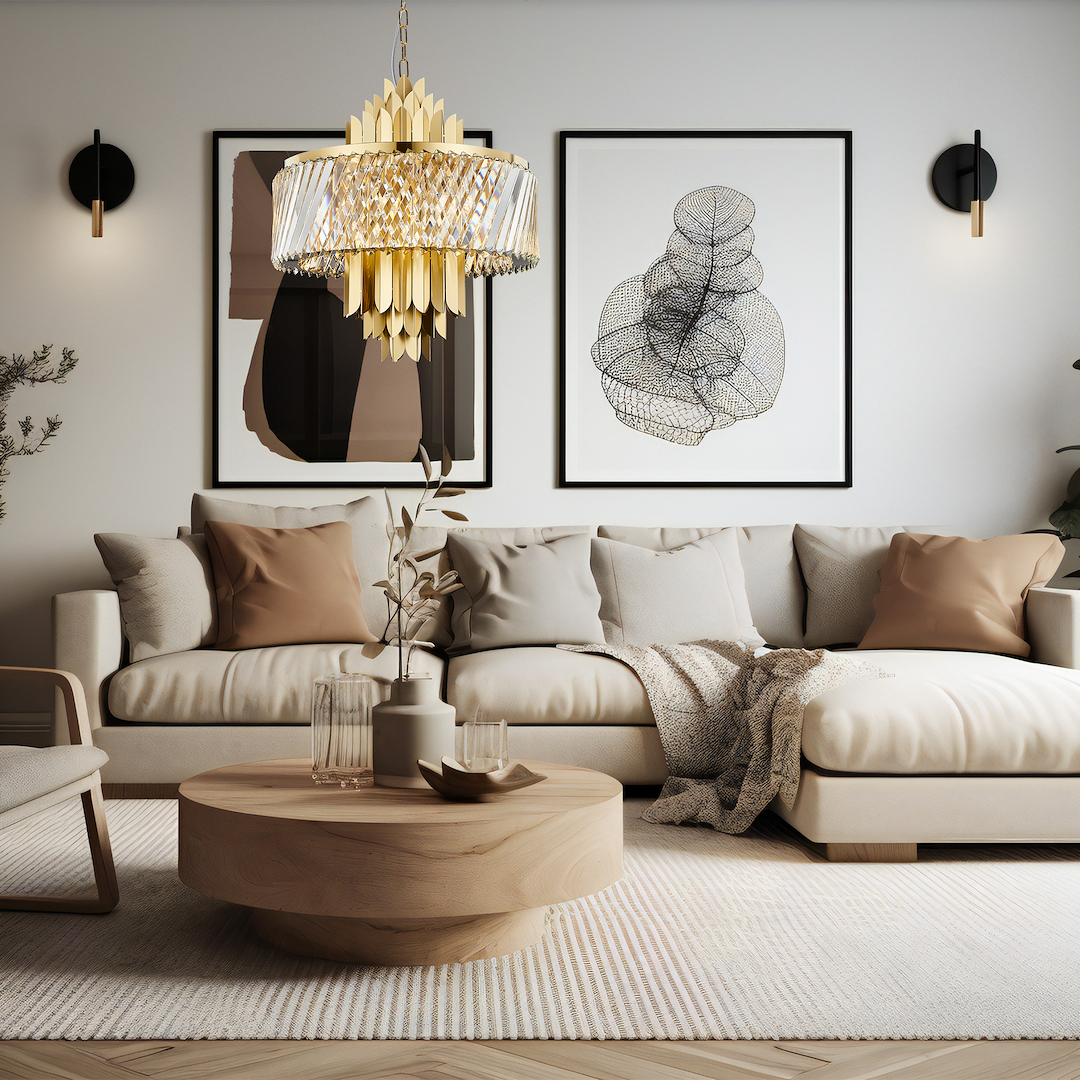 Żyrandol MARGOT GOLD 9xE14 Milagro - obrazek 4