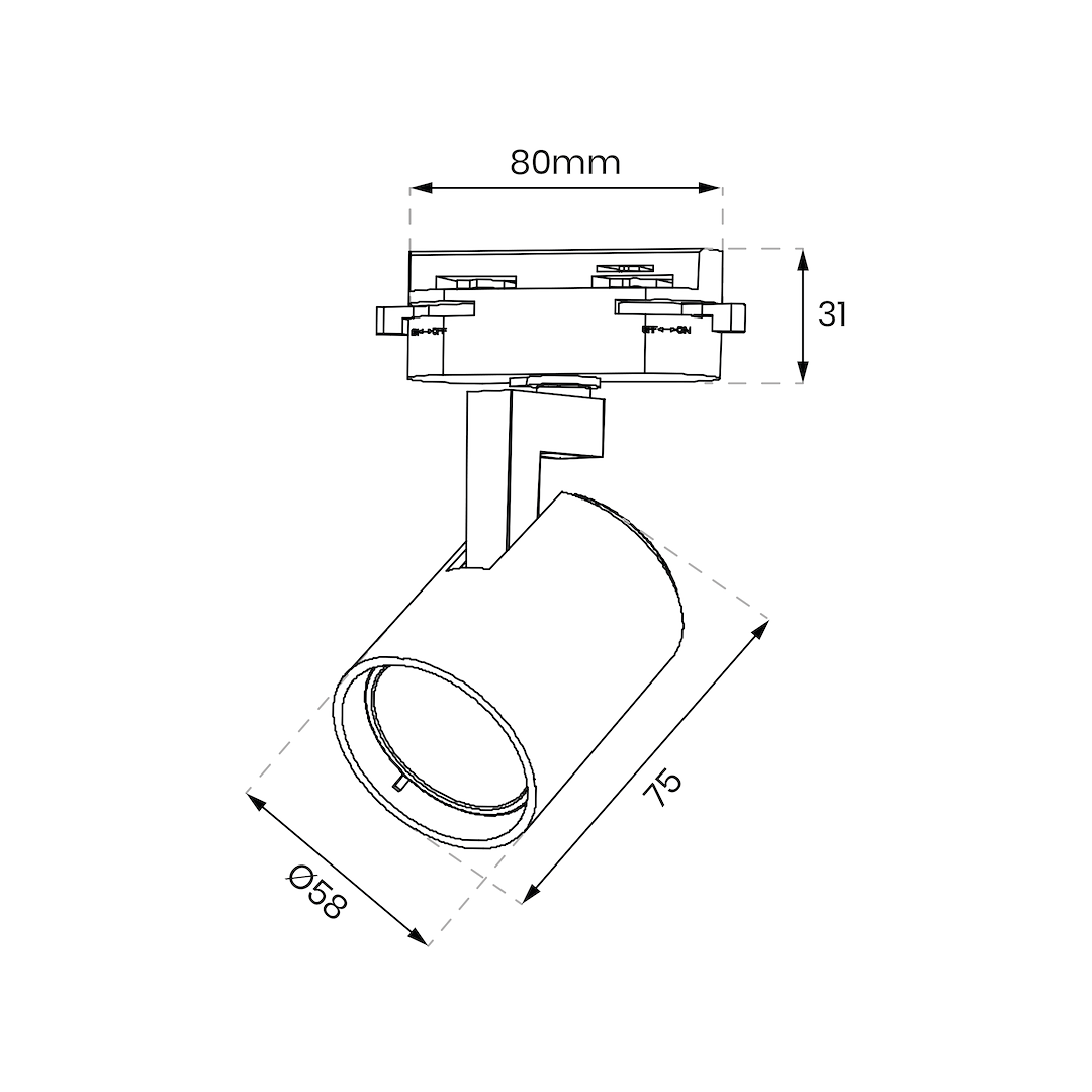 Oprawa Volf Track Biały 1xGU10 Milagro - obrazek 6