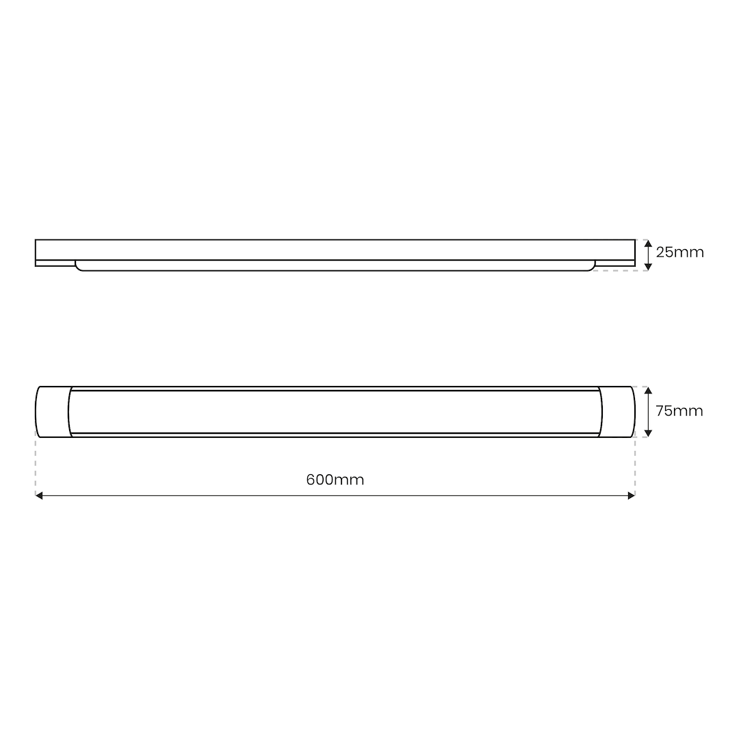 Listwa LED Batten 18W 60cm 4000K - Czarny Milagro - obrazek 5