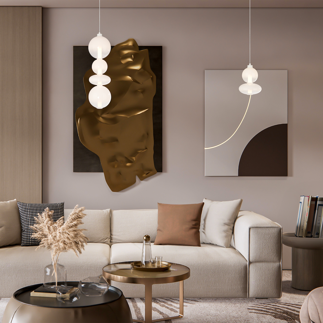 Lampa wisząca DAPHNE WHITE 36W Milagro - obrazek 3