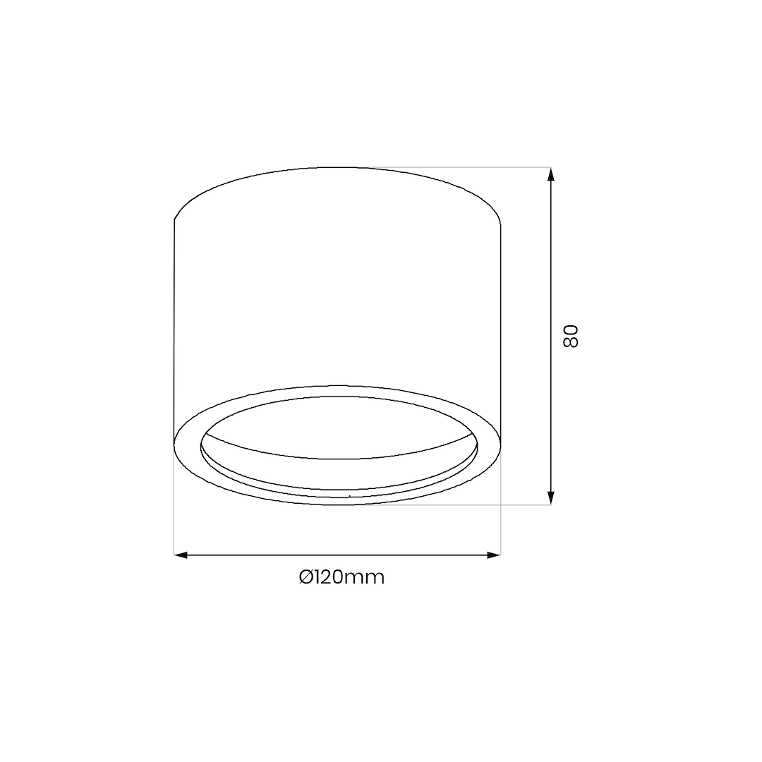 Oprawa natynkowa Redondo Czarny 1xAR111 GU10 Milagro - obrazek 8