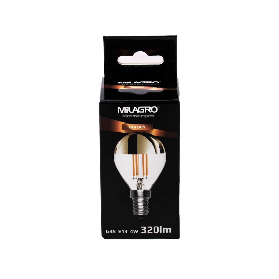 Żarówka Filamentowa LED 4W G45 E14 2700K TOP GOLD Milagro - obrazek 2