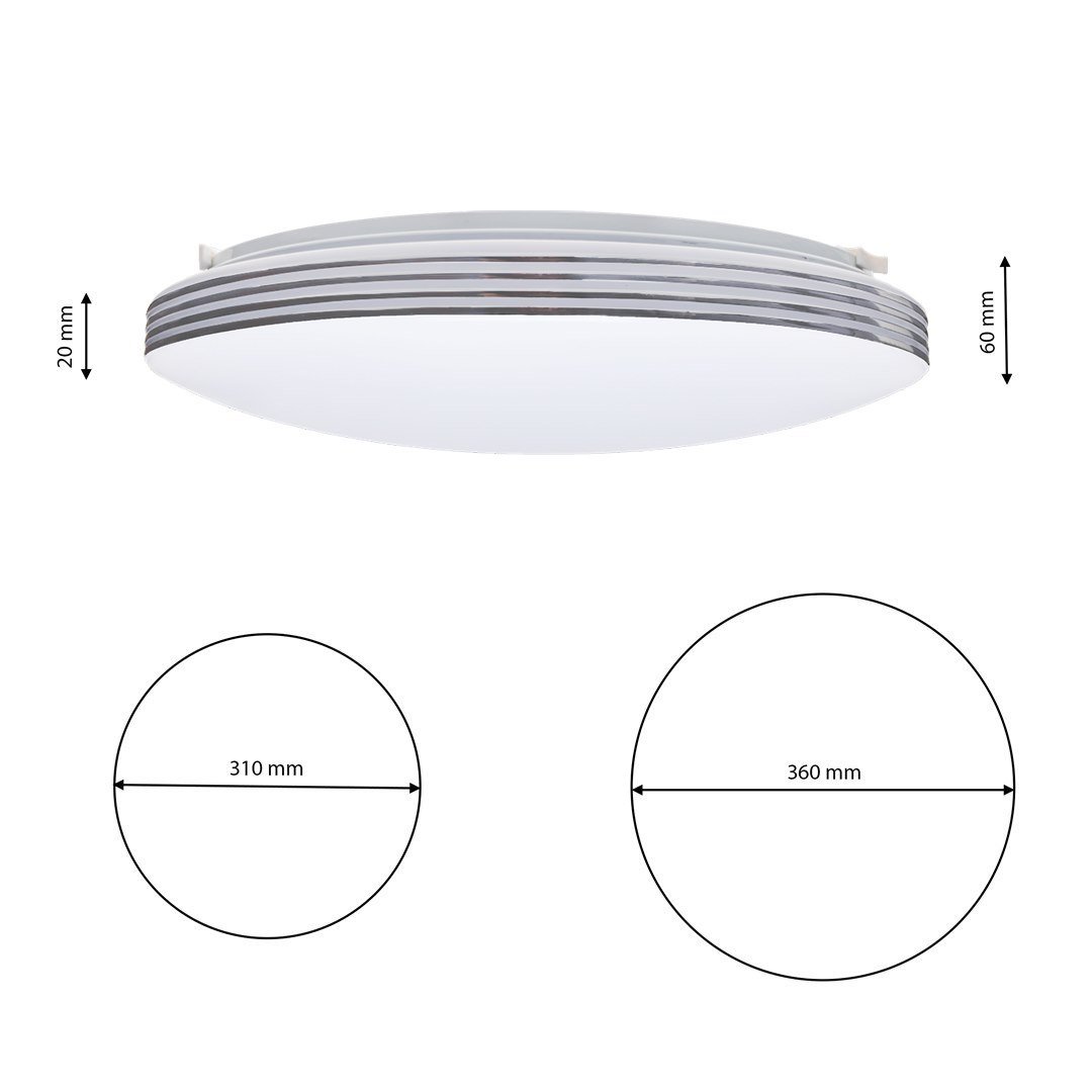 Plafon SIENA 25W LED Ø350 mm + pilot Milagro - obrazek 7
