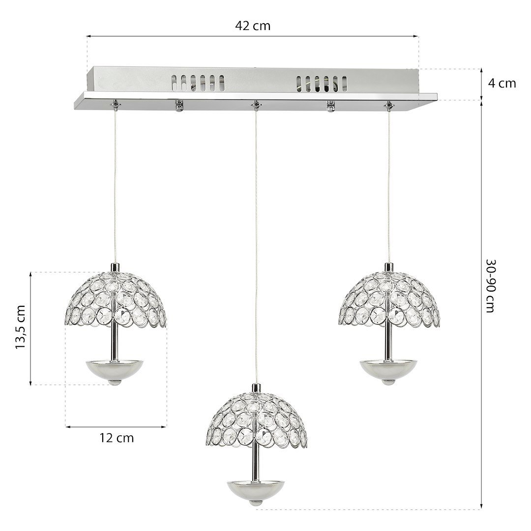 LAMPA WISZĄCA VENUS 3x5W LED Milagro - obrazek 6