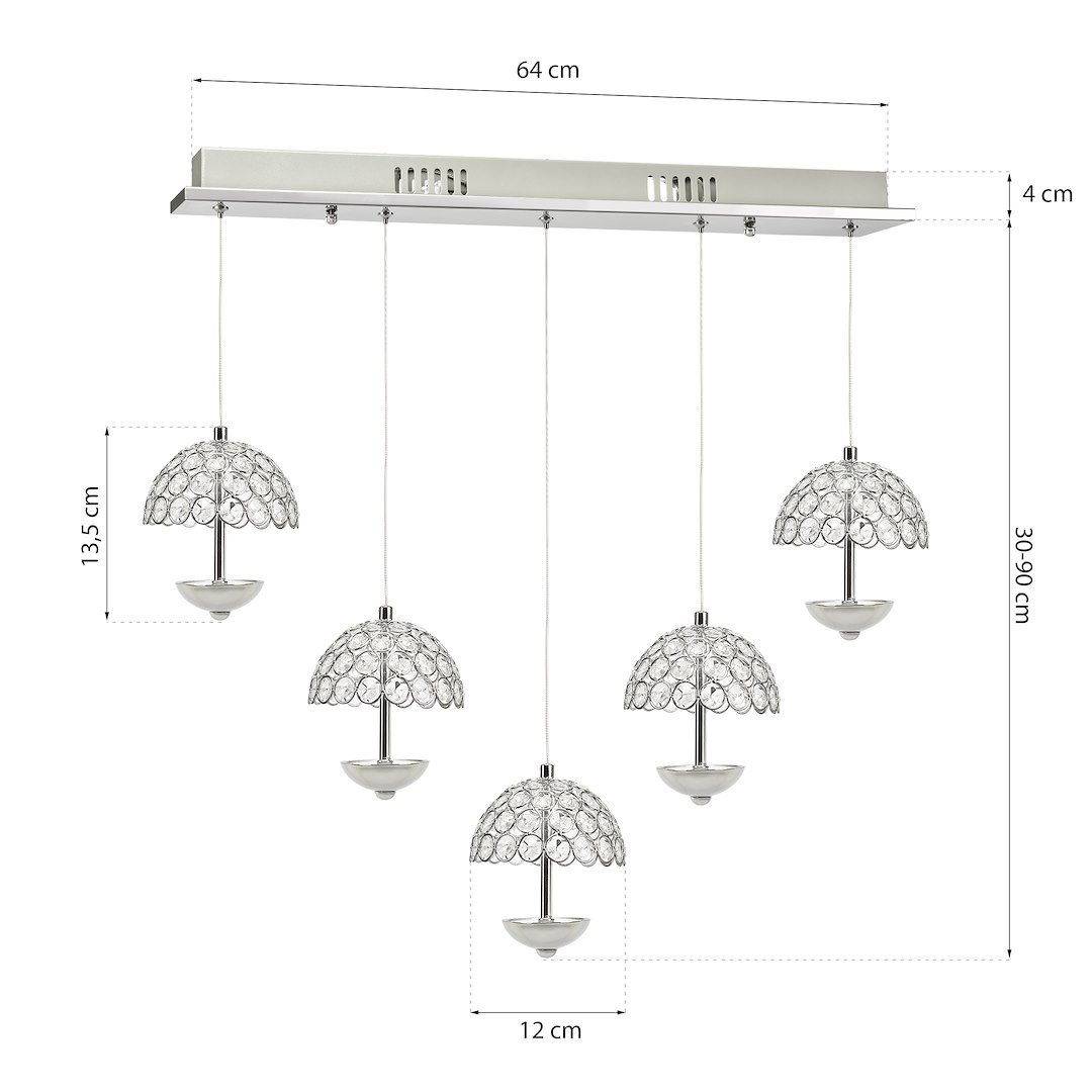 LAMPA WISZĄCA VENUS 5x5W LED Milagro - obrazek 6