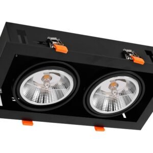 Oprawa Podtynkowa Plaza 2xGU10 AR111 Czarny Milagro