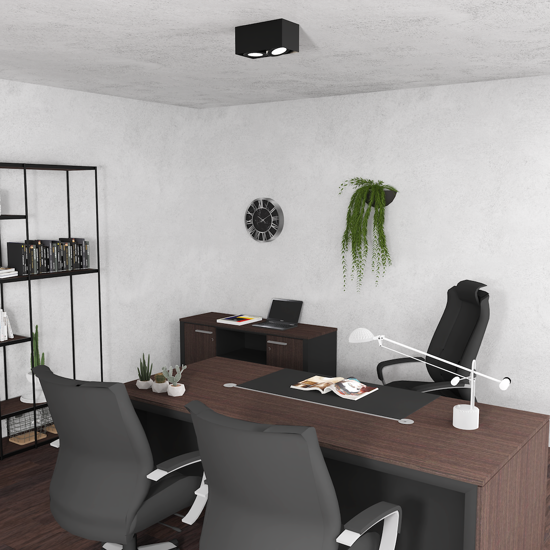 Oprawa Natynkowa Plaza 2xGU10 AR111 Czarny Milagro - obrazek 5