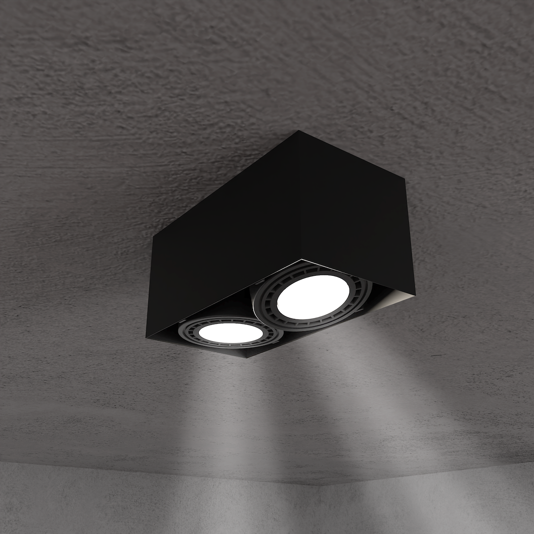 Oprawa Natynkowa Plaza 2xGU10 AR111 Czarny Milagro - obrazek 7