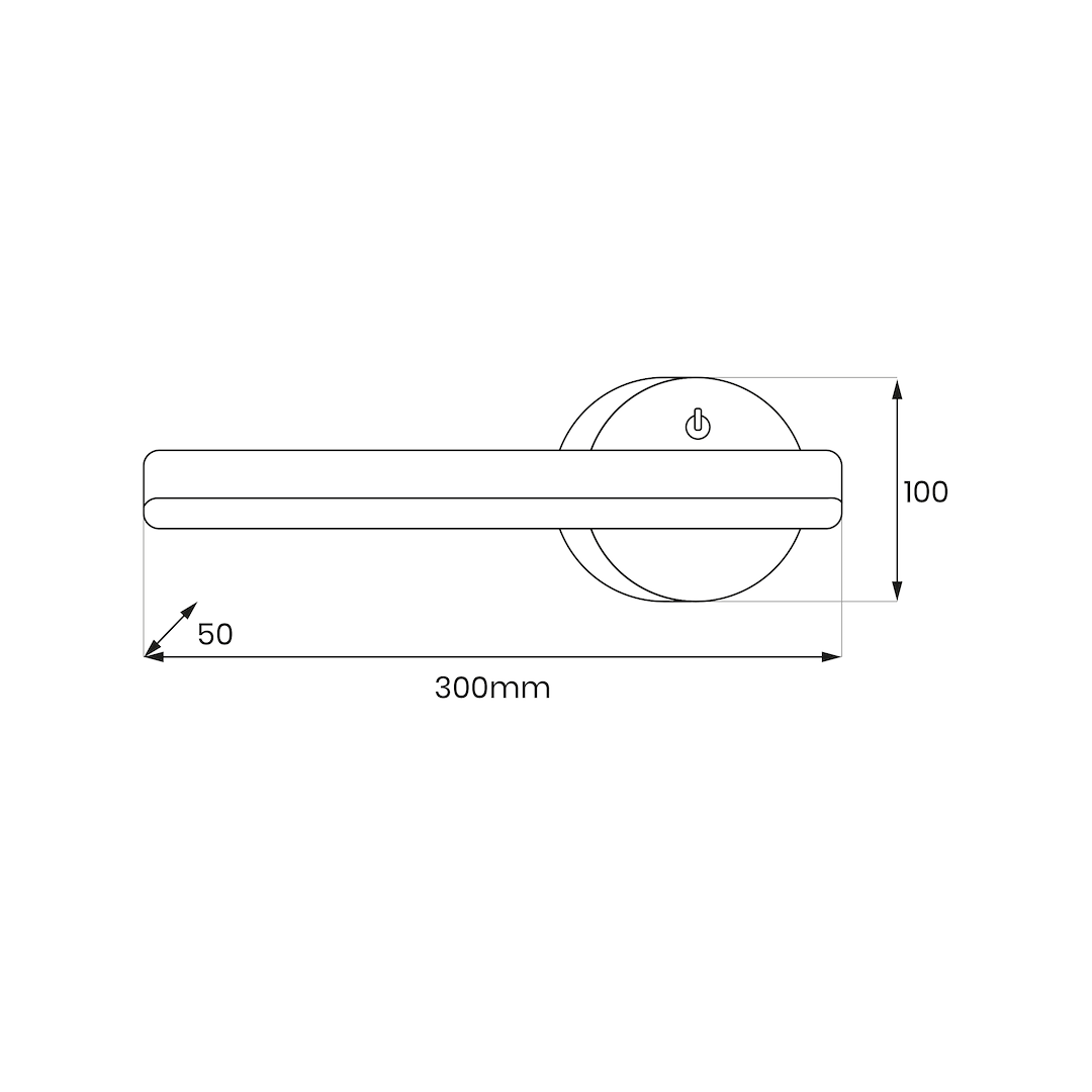 Kinkiet SYDNEY 6W LED BLACK lewy Milagro - obrazek 6