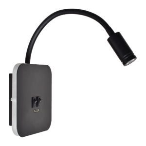 Lampka nocna BASE 8W+2W BLACK Milagro