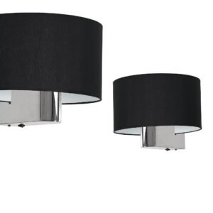 Kinkiet CASINO BLACK/CHROME 1xE27 Milagro