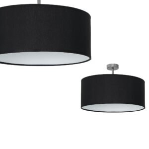 Lampa podsufitowa CASINO BLACK/CHROME 1xE27 Milagro