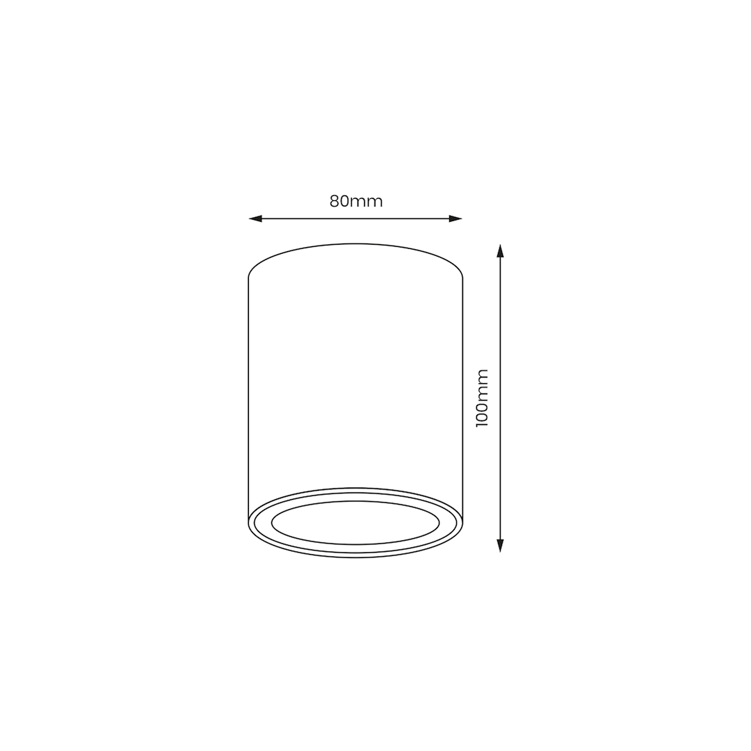 Spot Bima Round Czarny 1xGU10 Milagro - obrazek 5