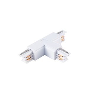 Łącznik Lampy Track Light Biały 3-obwodowy Typ: T UL Milagro