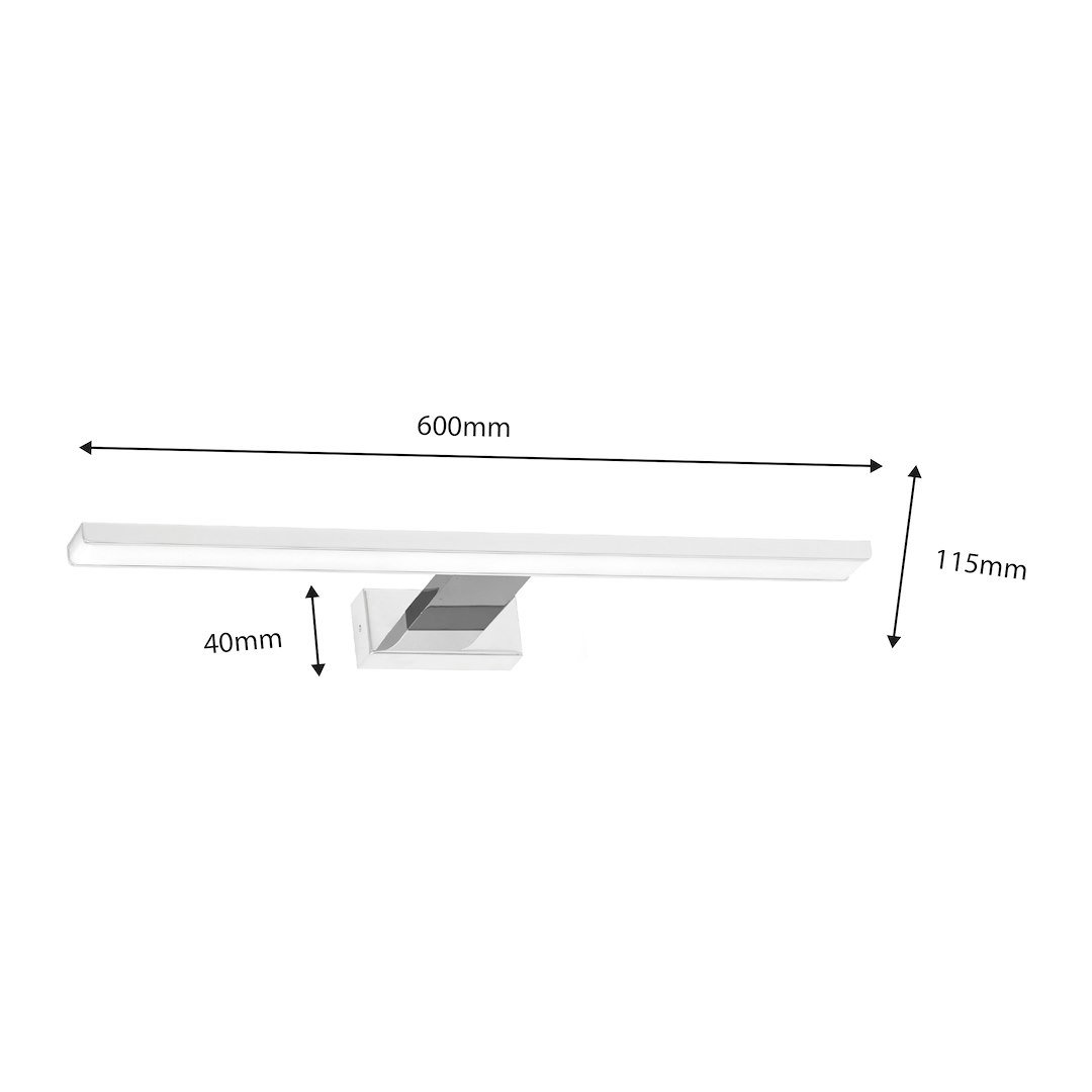 Kinkiet Shine 60cm 13,8W LED Biały / Chrom Milagro - obrazek 4