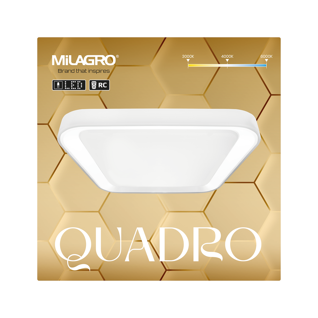 Plafon Quadro Biały 38W Milagro - obrazek 5