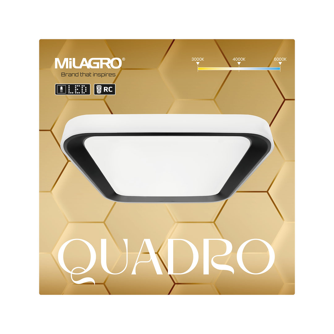 Plafon QUADRO BLACK 66W Milagro - obrazek 5