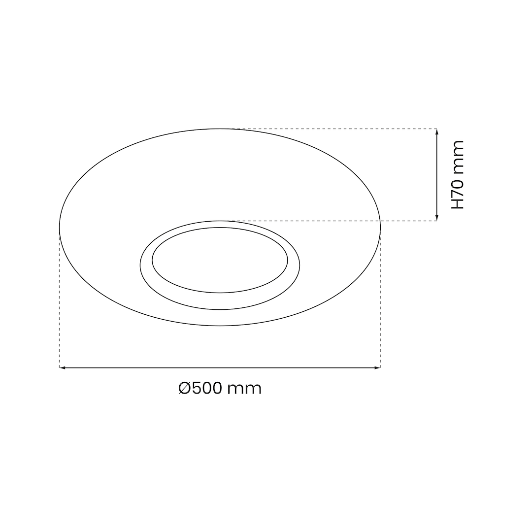 Plafon TOKYO GOLD 48W Ø500 mm + Pilot Milagro - obrazek 5