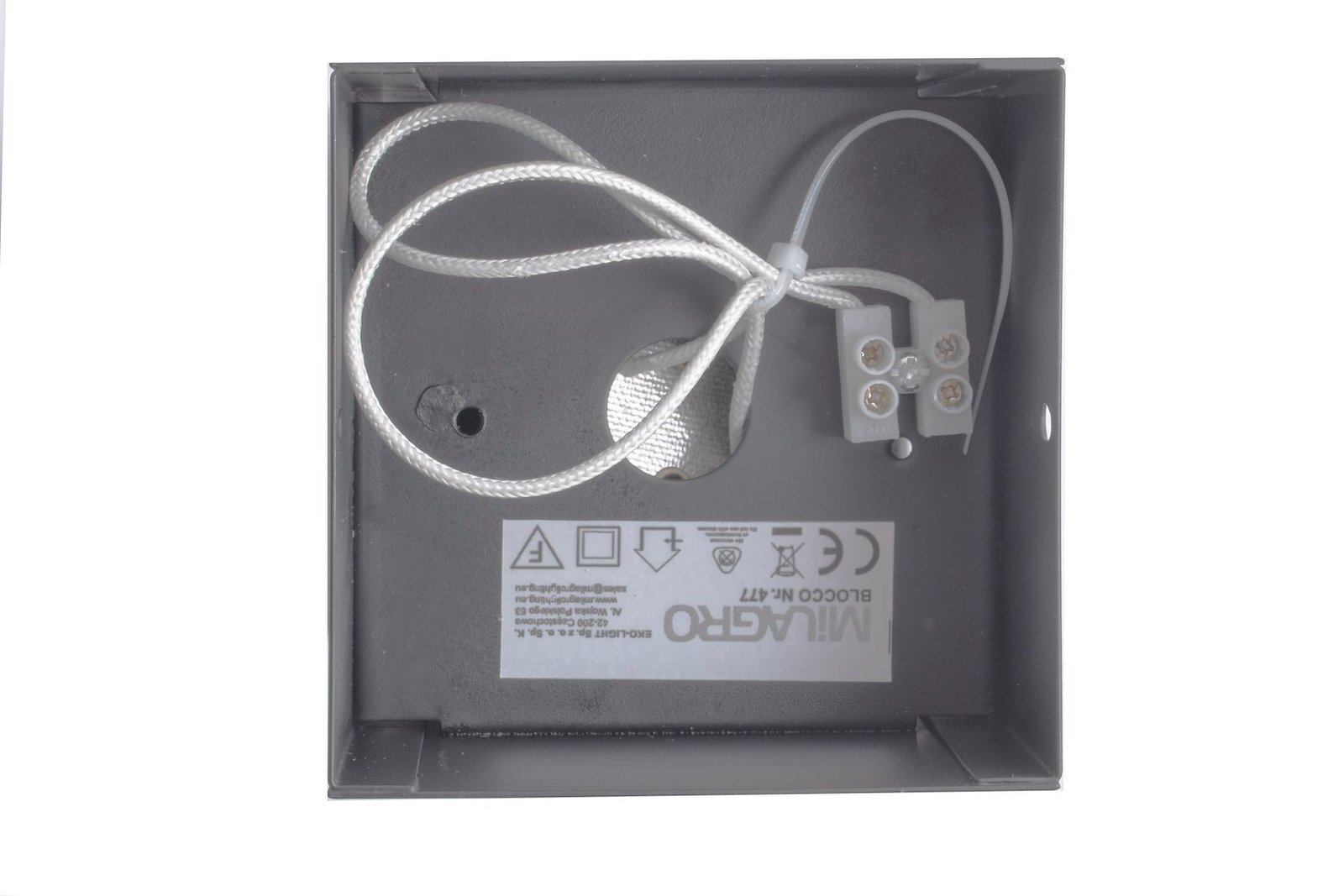 LAMPA SUFITOWA BLOCCO SZARY 1x7W GU10 LED Milagro - obrazek 6