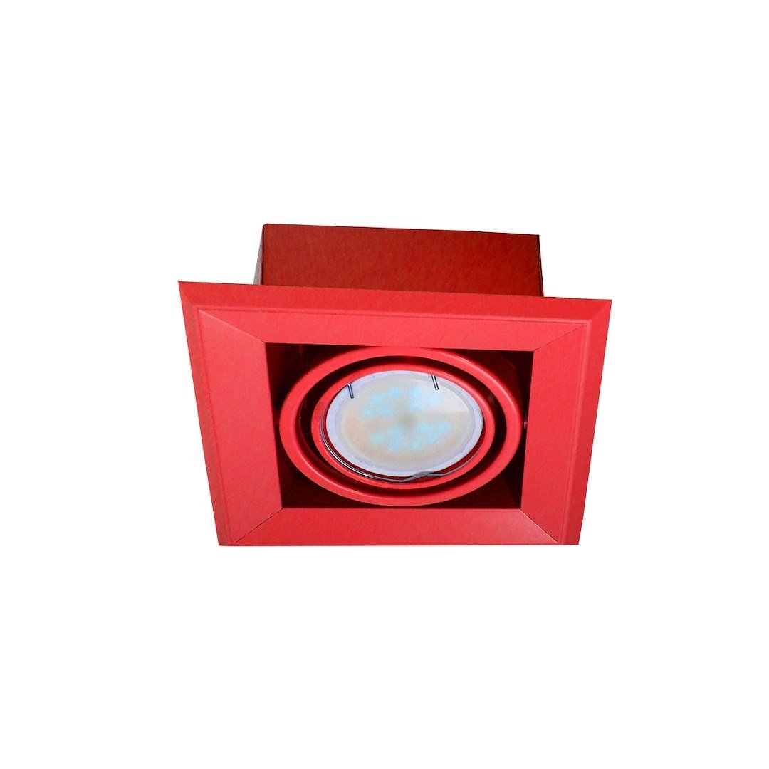 LAMPA PODTYNKOWA BLOCCO CZERWONY 1x7W GU10 LED Milagro