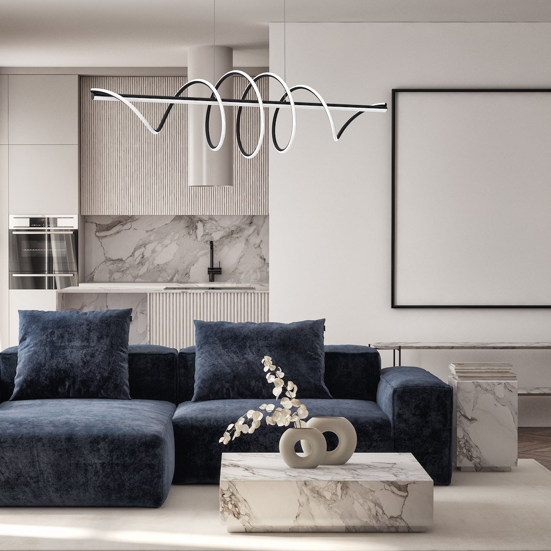 LAMPA WISZĄCA TWIST BLACK 90W LED Milagro - obrazek 4