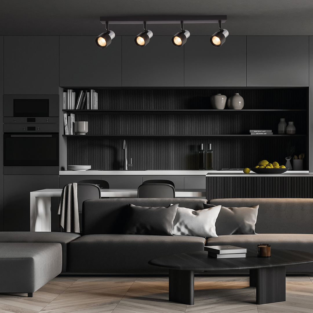 Lampa Sufitowa Cino 4xGU10 Czarny + Chrom Milagro - obrazek 3