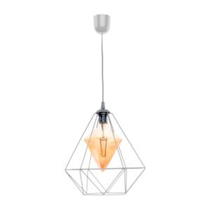 Lampa wisząca ALAMBRE GREY 1xE27 4W żarówka w zestawie Milagro